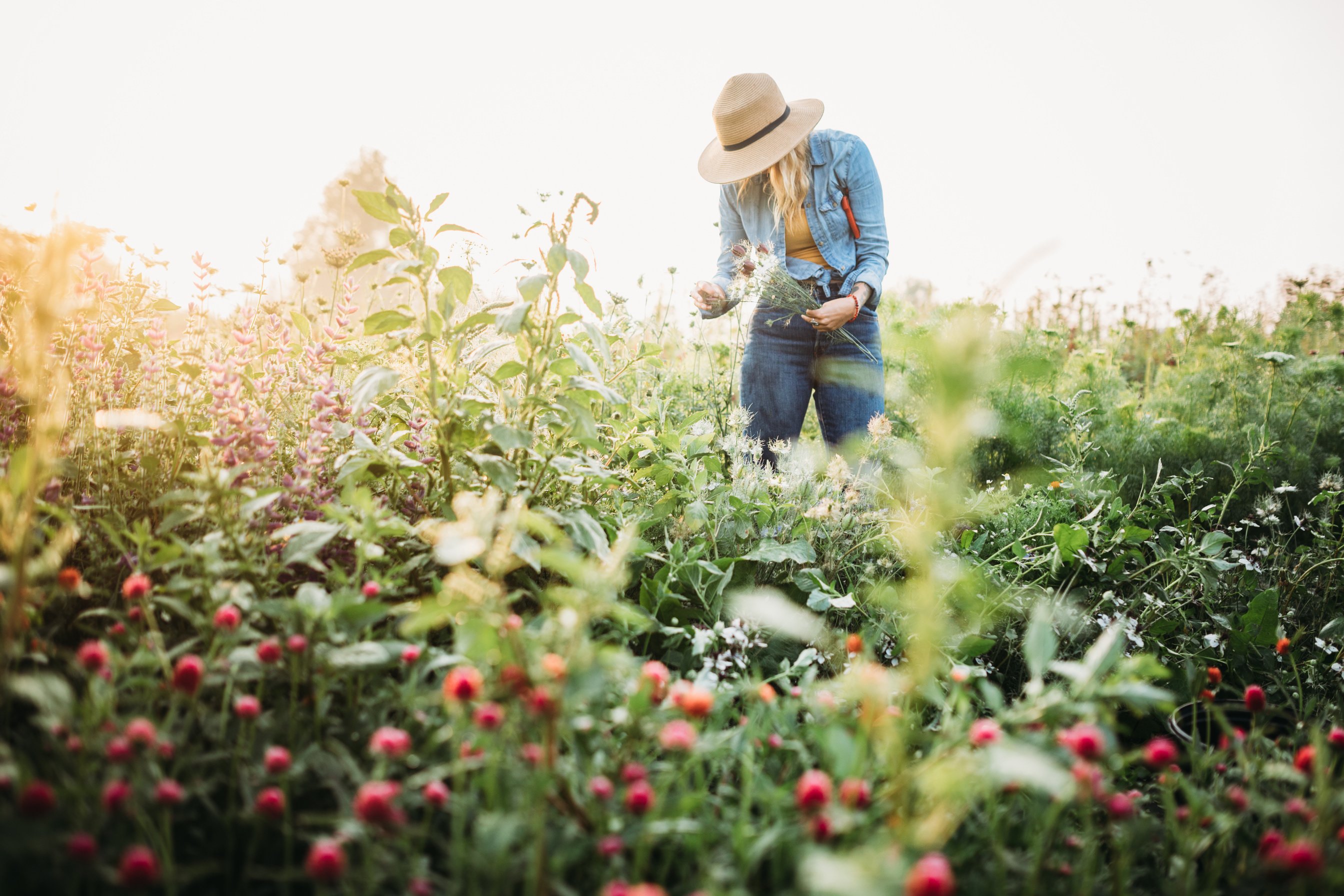 Woman Working on Farm