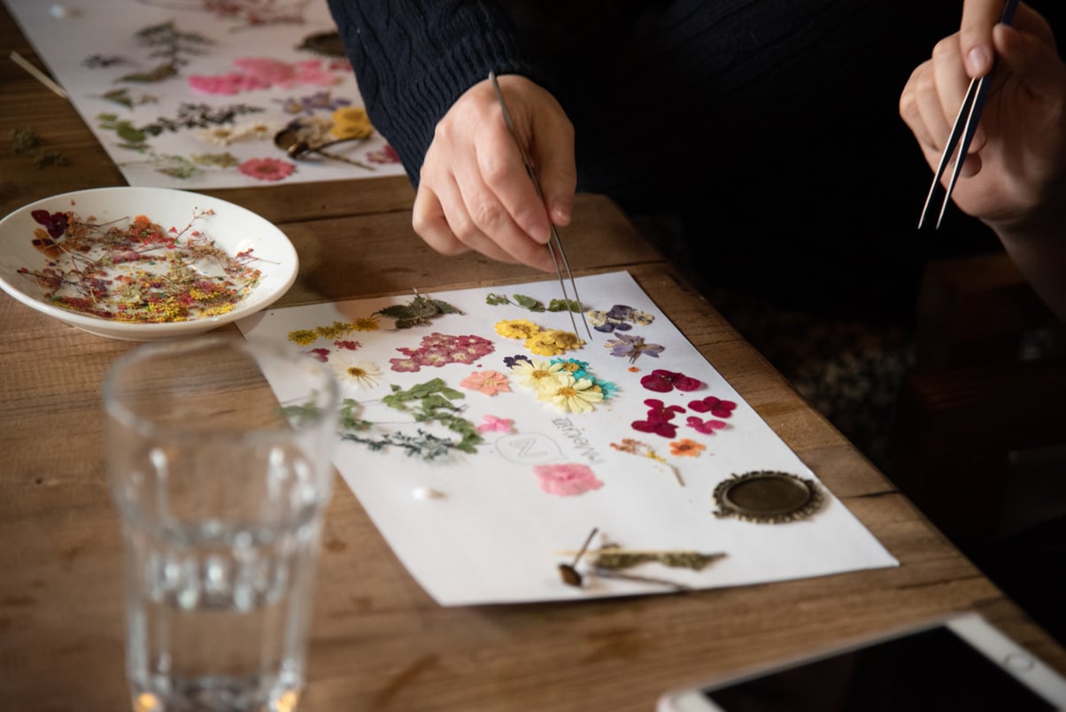 Handmade pressed flower